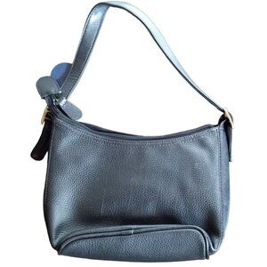 Crazy Horse Black Faux Leather Mini handbag‎